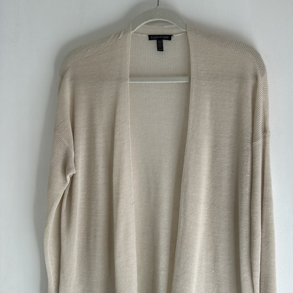 Eileen Fisher Organic Linen Cardigan Sweater - Picture 3 of 6